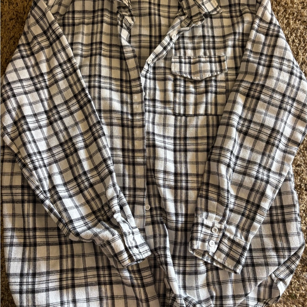Adika Monochrome Plaid Button-Down Shirt